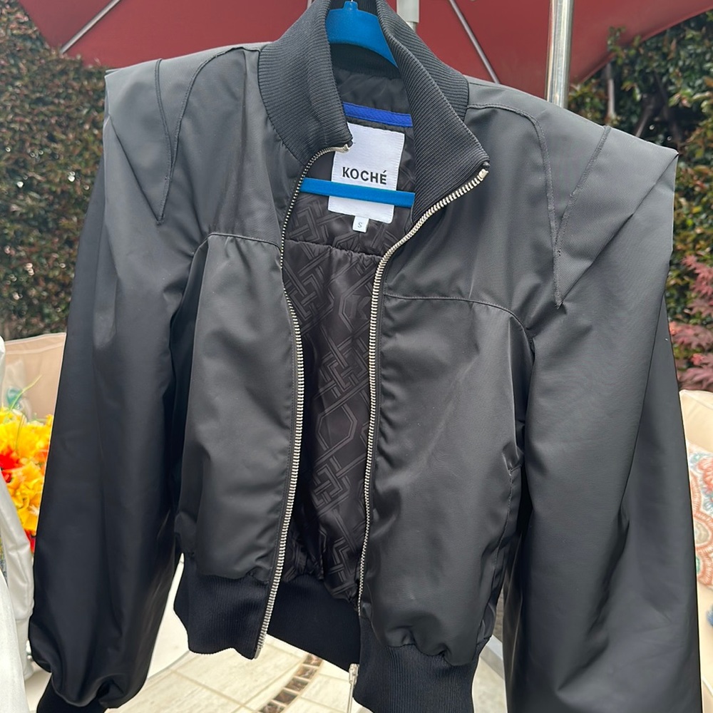 Koche black bomber jacket